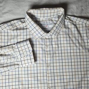 Mizzen + Main Shirt Leeward XXL 2XL Trim‎ Fit Long Sleeve Button Down White USA